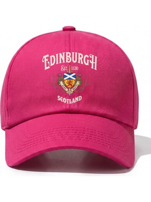 L'eivor Edinburgh Scotland Baskılı Pamuk Şapka
