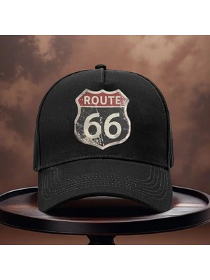 L'eivor Route 66 Baskılı Çıt Çıtlı Şapka