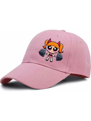 L'eivor Powerpuff Girls Baskılı Çıt Çıtlı Şapka