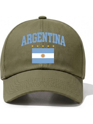 L'eivor Argentina Baskılı Pamuk Şapka