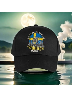 L'eivor Vikings Sweden Baskılı Çıt Çıtlı Şapka