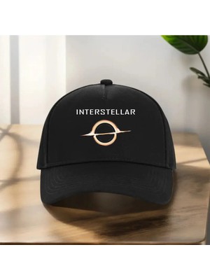 L'eivor Interstellar Baskılı Siyah Şapka
