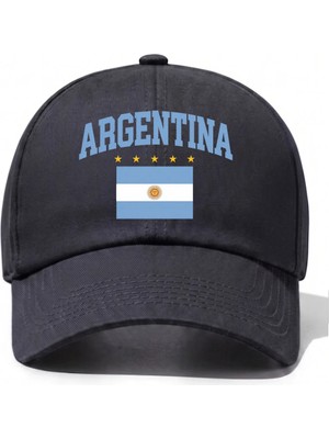L'eivor Argentina Baskılı Pamuk Şapka