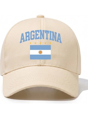 L'eivor Argentina Baskılı Pamuk Şapka