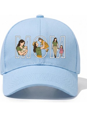 L'eivor Mom - Anne & Kız Çok Özel Tasarım Baskılı Pamuk Şapka