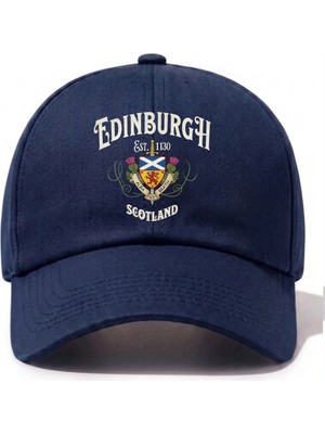 L'eivor Edinburgh Scotland Baskılı Pamuk Şapka