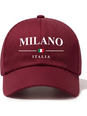 L'eivor Milano Italia Baskılı Çıt Çıtlı Şapka