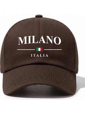 L'eivor Milano Italia Baskılı Çıt Çıtlı Şapka