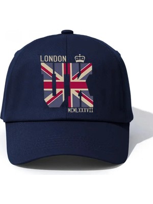 L'eivor United Kingdom Uk London Retro Tasarım Baskılı Çıtlı Şapka