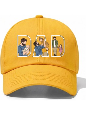 L'eivor Dad- Baba & Kız Çok Özel Tasarım Baskılı Pamuk Şapka