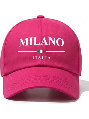 L'eivor Milano Italia Baskılı Çıt Çıtlı Şapka