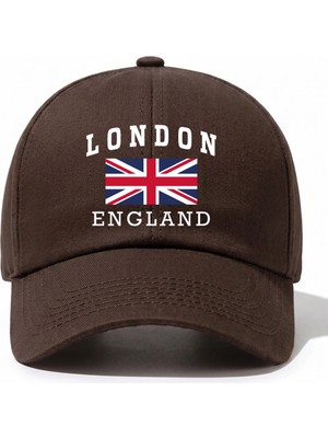 L'eivor London England Baskılı Pamuk Şapka