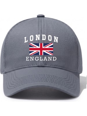 L'eivor London England Baskılı Pamuk Şapka