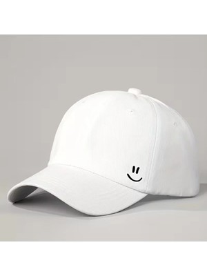 L'eivor Minimal Gülücük Baskılı Çıt Çıtlı Şapka
