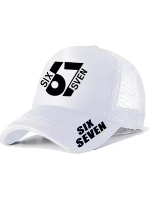 L'eivor Six Seven 67 Baskılı Fileli Çıt Çıtlı Şapka