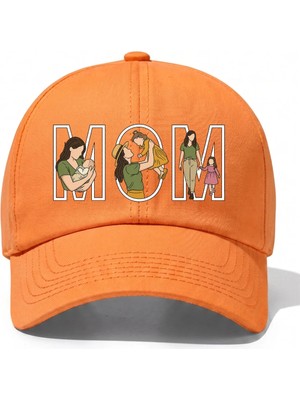 L'eivor Mom - Anne & Kız Çok Özel Tasarım Baskılı Pamuk Şapka