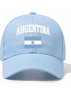 L'eivor Argentina Baskılı Pamuk Şapka