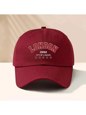 L'eivor City Of London Baskılı Çıt Çıtlı Şapka