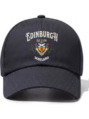 L'eivor Edinburgh Scotland Baskılı Pamuk Şapka