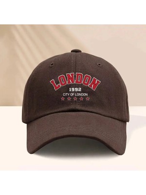 L'eivor City Of London Baskılı Çıt Çıtlı Şapka