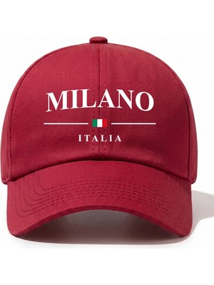 L'eivor Milano Italia Baskılı Çıt Çıtlı Şapka