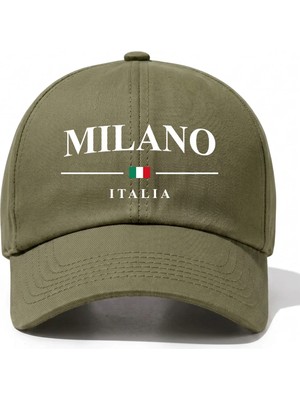 L'eivor Milano Italia Baskılı Çıt Çıtlı Şapka