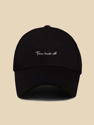 L'eivor Time Heals All Baskılı Çıt Çıtlı Şapka