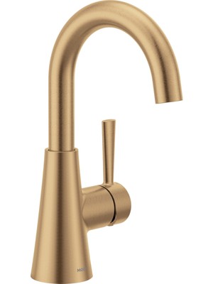 1001 Ronan Banyo Lavabo Musluğu, Tek Kollu, Tek Delikli, Bronz Altın, Isteğe Bağlı Lavabo Plakası