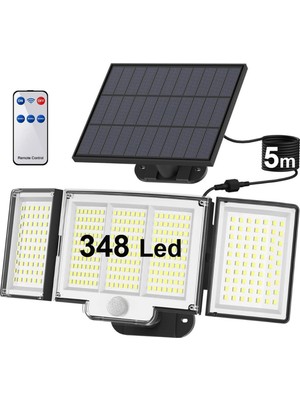 1001 348 Ledli, Güneş Enerjili, Hareket Sensörlü, 3 Taraflı AYDINLATMA/GT-SL30