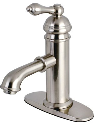 1001 KS7418ACL Amerikan Klasik Banyo Bataryası, 5 Inç Emzik Erişimi, Fırçalanmış Nikel
