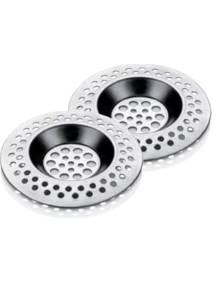 1001 2 Adet Lavabo Evye Süzgeci Lavabo Içi Süzgeç 8 cm Metal Tıkanma Önleyici Temizlik Ürünü Pr