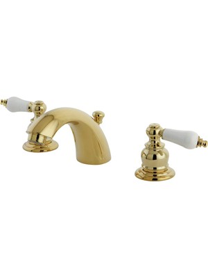 1001 KB942B Victoria Mini Yaygın Banyo Bataryası, Parlak Pirinç, 4,5 x 3,5 x 2,06