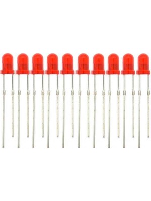 1001 Kırmızı LED - 3mm - 10 Adet