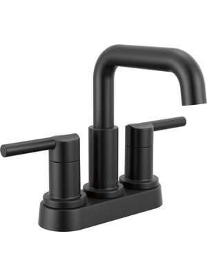1001 Nicoli Centerset Mat Siyah Banyo Bataryası, 10 cm 3 Delikli Banyo Lavabo Bataryası, Vanity Için P