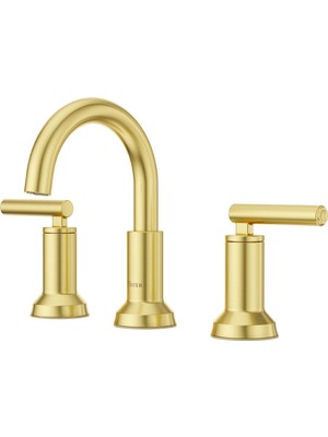1001 Capistrano Banyo Lavabo Bataryası, 8 Inç Yaygın, 2 Kulplu, 3 Delikli, Fırçalanmış Altın Kap