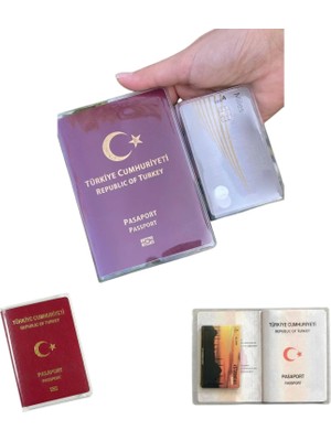 1001 Aee® Kartlık Bölmeli Pasaport Kılıfı Kabı Şeffaf – Su Geçirmez Evrensel Pasaport Koruyucu