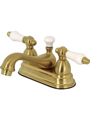 1001 KS3607PL 10 cm Centerset Banyo Bataryası, Fırçalanmış Pirinç