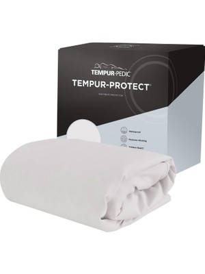1001 Tempur-Protect Su Geçirmez Yatak Koruyucu, Tam, Beyaz