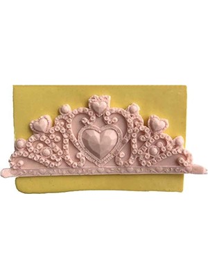 1001 Prenses Tacı Dekoratif Kenar Silikon Pasta-Kokulu-Taş ve Sabun Kalıbı 17X6,5X0,5 cm