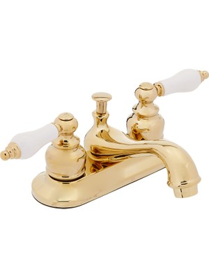 1001 EB602B Elizabeth 10 cm Centerset Lavabo Bataryası, Pop-Up'lı, 11,4 cm Musluk Erişimi, Cilalı Pir