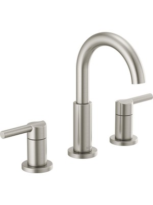 1001 Faucet Nicoli Yaygın Banyo Bataryası Fırçalanmış Nikel, Banyo Bataryası 3 Delik, Banyo Lavabo
