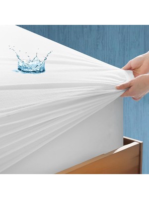 1001 Teksnil HOME%100 Pamuk Fitted Sivi Geçirmez Tek/çift Kişilik Bebek Alez Yatak Koruyucu Full Kenar
