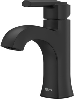 1001 Vaneri Banyo Lavabo Bataryası, Tek Kontrol, 1 Saplı, Tek Delikli, Mat Siyah Kaplama, LF042VRIBB