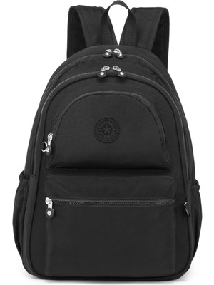 1001 Smart Bags 1050 Büyük Boy Sırt Çantası Krinkıl Kumaş Siyah