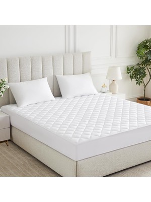 1001 Teksnil HOME%100 Mikrofiber Kapitone Yatak Koruyucu Alez Full Kenar Çarşaf Fitted Tek Çift Battal