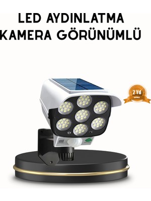 Astraltech Güneş Paneliyle Şarj Olan Hareket Sensörlü Dış Mekan Güvenlik Lambası Ayarlanabilir
