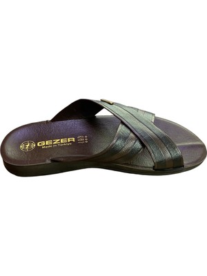 Gezer Erkek Düz Yumşak Ince Taban Çapraz Terlik