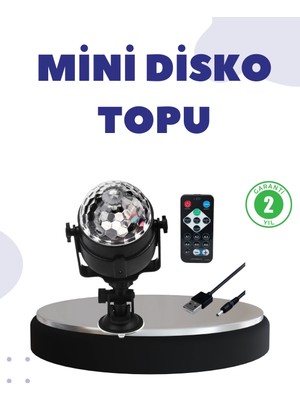 Mey Ithalat® Ses Duyarlı Mini Disko Küre Lamba