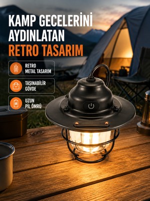 Astraltech Dekoratif ve Fonksiyonel Taşınabilir Kamp Gece Lambası