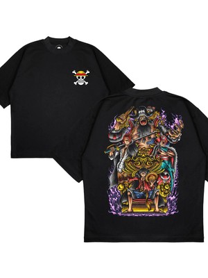 Pure Effect Unisex Oversize One Piece Halfone Series -1 Baskılı Boxy Fit Kalın Kumaşlı (240GSM) T-Shirt